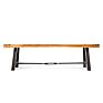 Park Modern Acacia Rustic Metal Accents Outdoor Wood Bench within the U.S Wooden Garden Bench