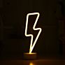 Party Decor Lightning Bolt Neon Led Battery Table Neon Light Sign Powered Luminous Signs Art Light for Girls Gift Decorative Neon Sign Light Night