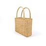 Pastoral Style Beach Natural Color Basket Large Straw Bag Tote Square Handbag for Women