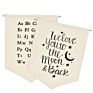 Personalized Alphabet Hanging Wall Canvas Banner Cotton Canvas Hanging Flag Banner Wall Sign Decor for Nursery Kids Room Decor