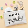 Personalized Eco Makeup Mini Travel Toiletry Cotton Canvas Zipper Cosmetic Bags