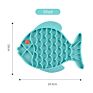 Pet Bowls Feeders Silicone Fish Shape Slow Food Pad Lick Mad Cat Bowl Pet Dinnner Plat Dog Slow Feeder Food Bowl