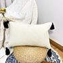 Pillowcases with Tassels Cute Moroccan Style Cushion Covers for Sofa Bed Beige Boho Style Wedding Party Home Decor Pillow Cover