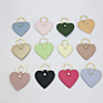 Pink Heart Shape Cute Pu Leather Keychain Key Rings Bag Charm for Women