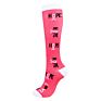 Pink Knot Compression Socks Running Knee High Women Nurse Ridding Socks