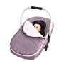 Pink Polyester Peach Fleece Car Seat Canopy Covers for Infants Zipper Infant Carrier Seat Cover