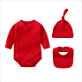 Plain Color Newborn Clothing Set 100% Cotton Kimono Baby Romper Sets Side Open Infant Bodysuit