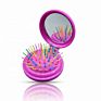 Pocket Hair Brush Plastic Comb Private Label Size Mirror Set with Cartoon Foldable Women Kids