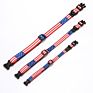 Polyester Pet Collars American Flag Pattern Design Dog Collars