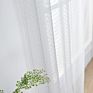 Polyester Textured Sheer Drapes Wall Filter Sunlight White Sheer for Bedroom Curtain Fabric