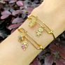 Popular Adjustable Micro Paved Push-Pull Cartoon Stretch Cubic Zircon Boys Girls Charm Bracelets