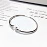gold plated jewelry 925 silver open design bar T shape bangle bracelet