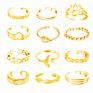 Popular Women Rings Joint Opening Alloy Tail Ring Set
