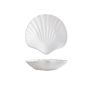 Porcelain Dessert Snack Fruit Salad Tableware Shell Shape Ceramic Plate for Restaurant