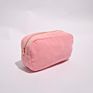 Portable Embroidery Patches Glitter Corduroy Makeup Bag Travel Small Cosmetic Bags