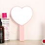 Portable Heart Handheld with Logo Small Customised Beauty Diy Makeup Mirror