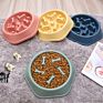 Pp Bone Pattern Slow Feeder Dog Bowl Pet Non-Slip anti Choke Slow Eating Bowl