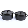 Pre Seasoned Cast Iron Dutch Oven with Dual Handle and Cover Casserole