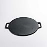 Pre Seasoned Heavy Duty Construction Cast Iron Grilling Wok, Large, Black