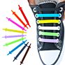 Premium Lazy Luminous Silicone Elastic No Tie Shoelaces Flat Free Opp Packaging