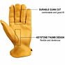 Preumium Insulated Deerskin Yellow Leather Work Gloves