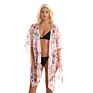 Print Floral Beach Cover Up, Garden Floral Print Ruana ,Whole Women Lady Bikini Kimono Topper