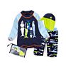 Printed Boys Sunsuit Swimsuit Sets Upf 50+ Boys Two Piece Rash Guard with Sun Hat