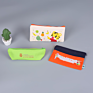 Printed Rose Gold Cosmetic Bag Cotton Canvas Zipper Pouch Plain Zipper White Small Makeup Bag