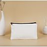 Printing White Blank Mini Canvas Clutch Bag Eco Friendly Zippered Makeup Bag