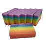 Private Label Natural Organic Cleaning and Moisturing Palm Oil Rainbow Handmade Soap