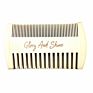 Private Label Portable Fine and Coarse Dual Teeth for Men Moustache Wooden Beard Comb