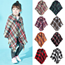 Product Shawls Wraps Kids Warm Shawl Cape Imitation Wool Cashmere Plaid Poncho Amice