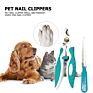 Professional Stainless Steel Dog Nail Clippers Polisher Scissors Pet