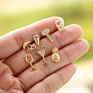 cz pineapple cherry ice cream glass key lock shape stud earring