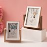 Promotional Double-Sided Rotating Wood Gifts Photo Frame Stand Decorative Picture Frame