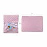 Promotional Gift Minky Dot Baby Blanket with Satin