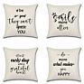 Proverbs Series Digital Printing Pillowcase Letter Cushion Cover Home Decor