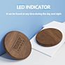 Psda Bamboo Fast Charging 10W Qi Wireless Charger Pad Walnut Docking Station Holder Stand Mciro Port for Iphone for Samsung S20