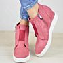 Pu Inner Height Zipper Wedges Sneaker