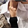 Punk Multi Layered Flat Blade Snake Link Chain Choker Necklace Simple Gold Color Collar Necklaces for Women Jewelry