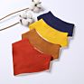 Pure Cotton Single Color Double Layer Newborn Scarf Gauzetriangle Baby Bibs