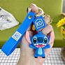 Pvc 3D Cartoon Cute Stitch Design Pendant Key Chain Soft Rubber Doll Key Rings with Car Bag Decoration Keychains Gift
