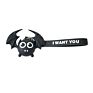 Pvc Black Bat Key Chain Ring Design Modern Popular Exclusive Little Mini 3D Keychain Eco-Friendly Plastic