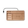 Qi Certified Bamboo Wood Wireless Charger Stand Personalized Quick Wireless Mobile Charging Pad with Phone Holder