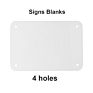 Qualisub Sublimation Metal Street Signs Blanks for Diy Printing with 4 Holes