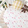 Rainbow Design Muslin Cotton Baby Crib Fitted Bassinet Bed Sheets