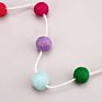 Rainbow Wool Felt Ball Garlands Felt Christmas Garland Pom Pom Garland for Home Decoration