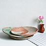 Rattan Woven Wall Decor Natural Seagrass Fruit Bowl Rattan Hanging Decorative for Home Bedroom Living Room