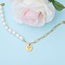 Real Gold Plated Stainless Steel Link Chain 12 Zodiac Water Pearl Bracelet