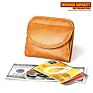 Real Leather Rfid Blocking Women Small Size Money Wallet with With Folding Coin Purse